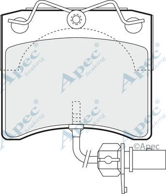 APEC BRAKING Комплект тормозных колодок, дисковый тормоз PAD1146